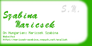 szabina maricsek business card